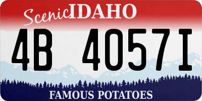 ID license plate 4B4057I