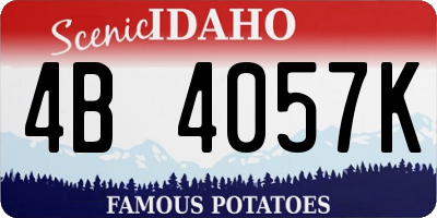 ID license plate 4B4057K