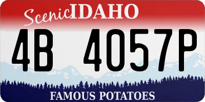ID license plate 4B4057P