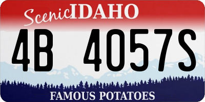 ID license plate 4B4057S