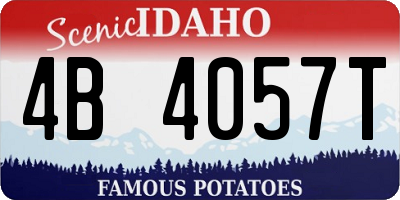 ID license plate 4B4057T