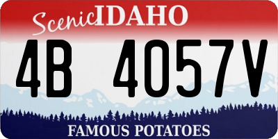 ID license plate 4B4057V