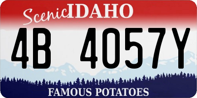 ID license plate 4B4057Y