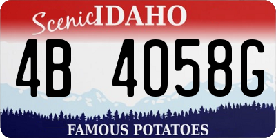ID license plate 4B4058G
