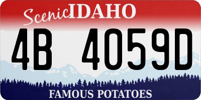 ID license plate 4B4059D