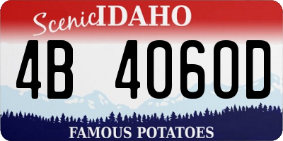 ID license plate 4B4060D