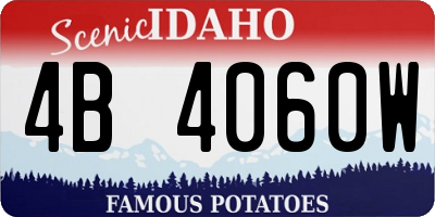 ID license plate 4B4060W