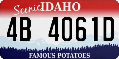ID license plate 4B4061D