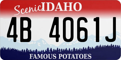 ID license plate 4B4061J