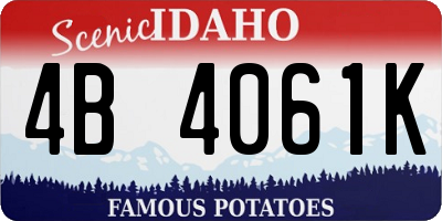 ID license plate 4B4061K