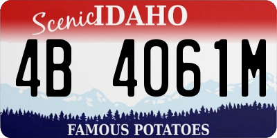 ID license plate 4B4061M