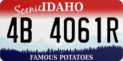 ID license plate 4B4061R