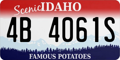 ID license plate 4B4061S