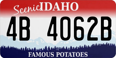 ID license plate 4B4062B