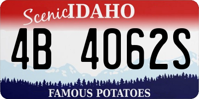 ID license plate 4B4062S