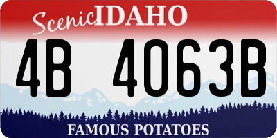 ID license plate 4B4063B