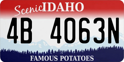 ID license plate 4B4063N
