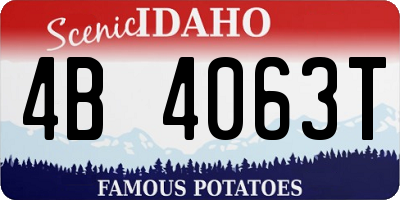 ID license plate 4B4063T