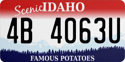 ID license plate 4B4063U