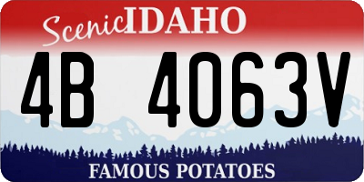 ID license plate 4B4063V