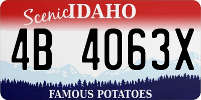 ID license plate 4B4063X