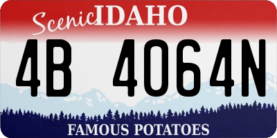 ID license plate 4B4064N
