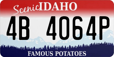 ID license plate 4B4064P