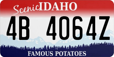 ID license plate 4B4064Z