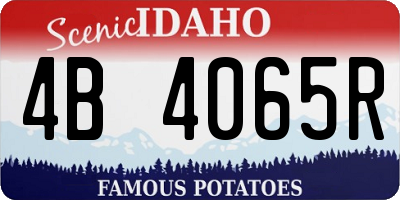 ID license plate 4B4065R