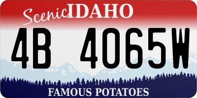 ID license plate 4B4065W