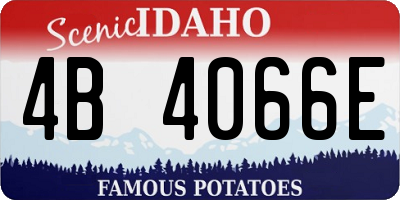 ID license plate 4B4066E