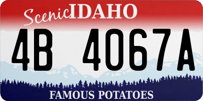 ID license plate 4B4067A