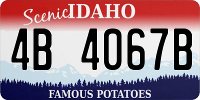 ID license plate 4B4067B