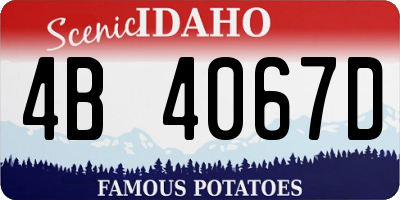 ID license plate 4B4067D