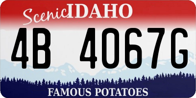 ID license plate 4B4067G