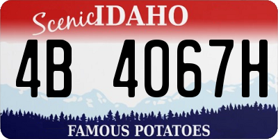 ID license plate 4B4067H