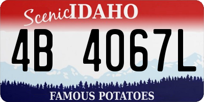 ID license plate 4B4067L
