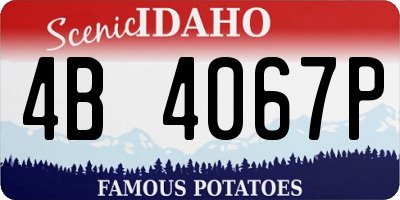 ID license plate 4B4067P