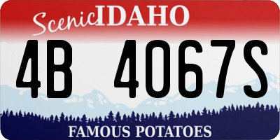 ID license plate 4B4067S