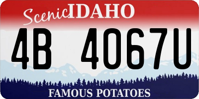 ID license plate 4B4067U