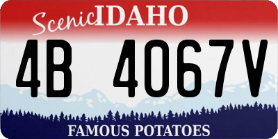 ID license plate 4B4067V