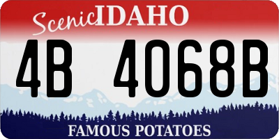 ID license plate 4B4068B