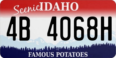 ID license plate 4B4068H