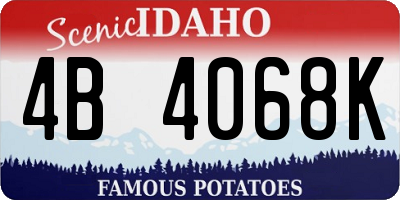 ID license plate 4B4068K