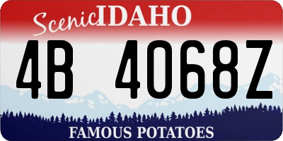 ID license plate 4B4068Z