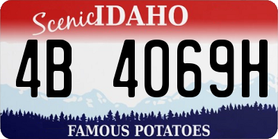 ID license plate 4B4069H