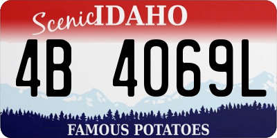 ID license plate 4B4069L