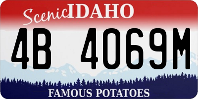 ID license plate 4B4069M