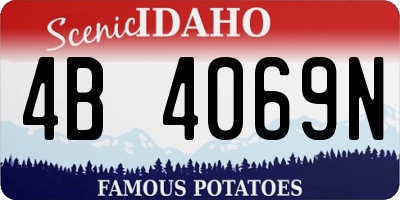 ID license plate 4B4069N