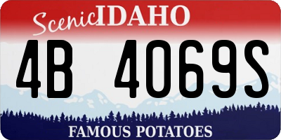 ID license plate 4B4069S